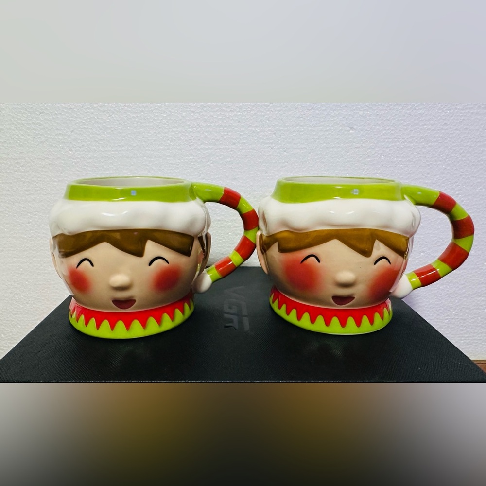 Set Of 2 Target Threshold Elf 3D
Face Christmas Holiday
HotChocolate Mugs.